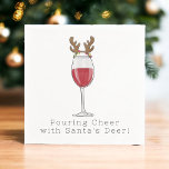 Julfusk - "Poring Cheer" med jultomtens Hjort Pappersservett<br><div class="desc">Tillsätt lite febermjöl till julfesten med blöjorna "Pitcher with Santa's Hjort". De här lekfulla blöjorna har en roligt av jultomtens renar öron på ett glas rött vin och skapar den perfekten som tillägg till din julfest. Sprid lite helgdag glädje och visa din känsla av humor med dessa unika servetter. De...</div>