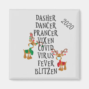 Julfusk Reindeer Namn Covid 2020 Magnet