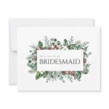 Julfutage Bridesmaid Frieri kort