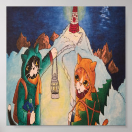 Julfyr i nattdräkten poster