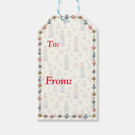 Julfyr Nautisk Gult Presentetikett