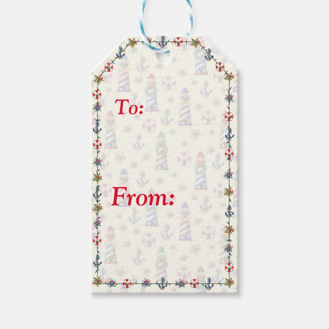 Julfyr Nautisk Gult Presentetikett (Framsidan)