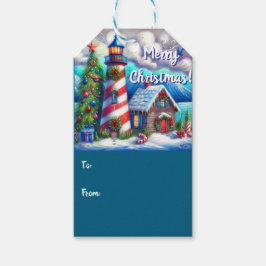 Julfyren Nautical Coastal Mountain Presentetikett