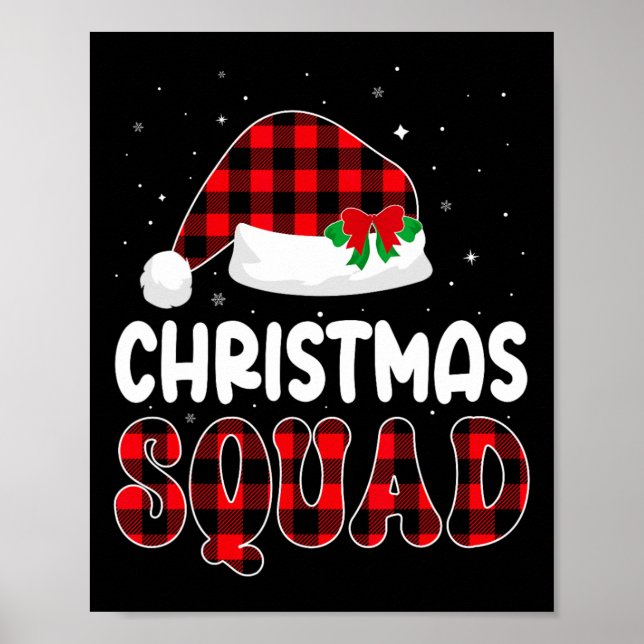 Julfyrkantsfamiljen Matching Red Plade Sa Poster (Framsidan)
