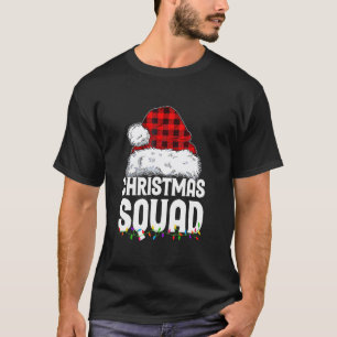 Julfyrkantsfamiljen Matching Red Plade Sa T Shirt