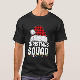 Julfyrkantsfamiljen Matching Red Plade Sa T Shirt