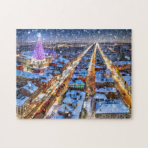 Julgallerikonst Photo Puzzles Winter City