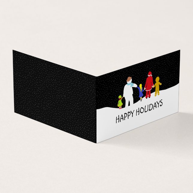 Julgangen, familjefotojulkort visitkort (Utsida)