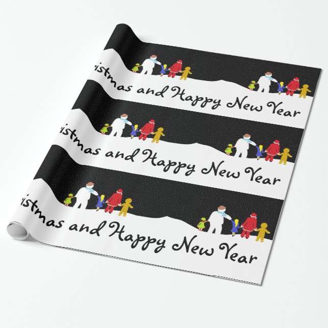 Julgangs Helgdag Wrapping Papper Presentpapper (Utrullad)