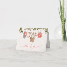 Julgardinlinje Babykläder Clothesline Tack Kort