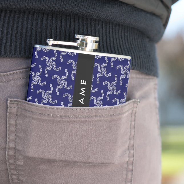 Julgarland, blå, ditt namn, anpassa fickplunta (In Situ)