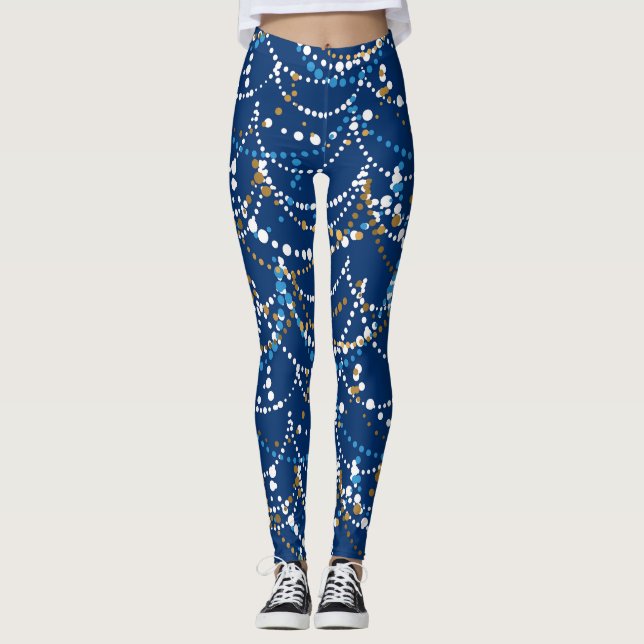 Julgarland: Fästlös, sömlös mönster Leggings (Framsida)