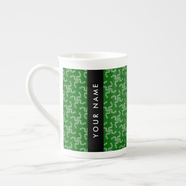 Julgarland, Grönt, ditt namn, Anpassa Benporslin Mugg (Vänster)