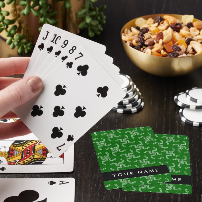 Julgarland, Grönt, ditt namn, Anpassa Casinokort (På plats)
