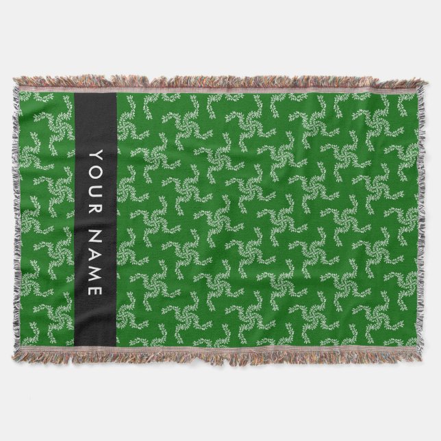 Julgarland, Grönt, ditt namn, Anpassa Filt (Framsidan)