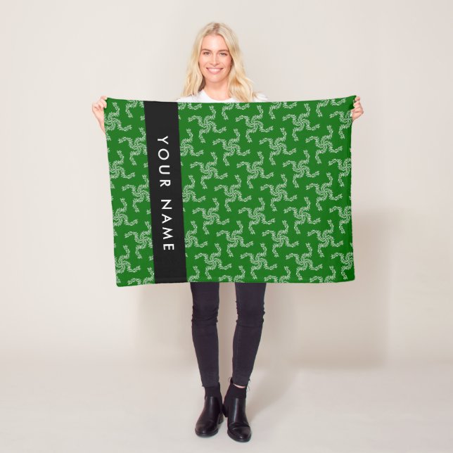 Julgarland, Grönt, ditt namn, Anpassa Fleecefilt (På plats)