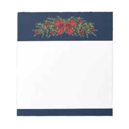 Julgarland med rött skägg och baljfrukter anteckningsblock