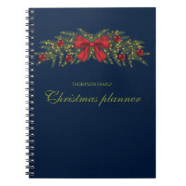 Julgarland med rött skägg och baljfrukter anteckningsbok