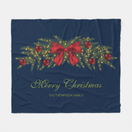 Julgarland med rött skägg och baljfrukter fleecefilt