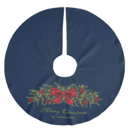 Julgarland med rött skägg och baljfrukter julgransmatta borstad polyester