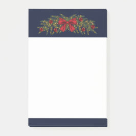 Julgarland med rött skägg och baljfrukter post-it block