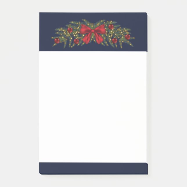 Julgarland med rött skägg och baljfrukter post-it block (Framsida)