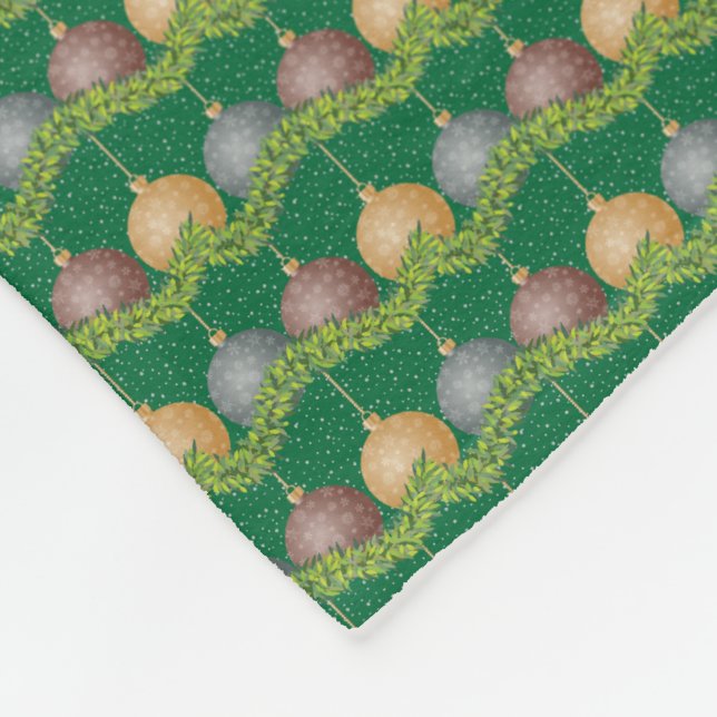 Julgarland och prydnadsföremål helgdag mönster fleecefilt (Hörn)