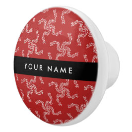 Julgarland, rött, ditt namn, Anpassa Knopp