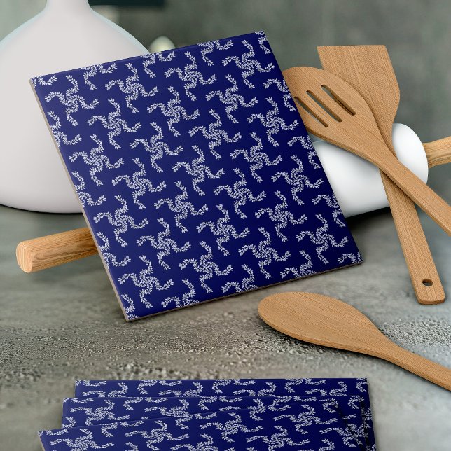 Julgarlandblått, Julens Dekoration, Julafton Kakelplatta (Skapare uppladdad)