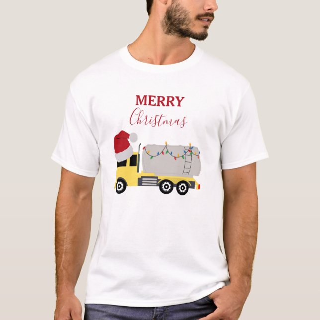 Julgarrangör Lastbil Transport Lastbilar T Shirt (Framsida)