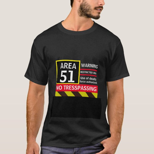 Julgårymden Noveltyn Mode AREA 51 T Shirt (Framsida)