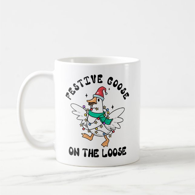 Julgåsen på Löst Jul Kaffemugg (Vänster)