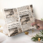 Julgåspåslag Vintage för omslagning av Pappra Sepi Presentpapper<br><div class="desc">Lägg dina julklappar i den här charmerande och vismliga Pappra julklappningen. Den här unika presentationen har en snygg tidningspapper som påminner om en vintage tidning. Den festliga presentfigurationen tillför en aning nostalgi till presenter och skapar dem ännu mer speciella.</div>