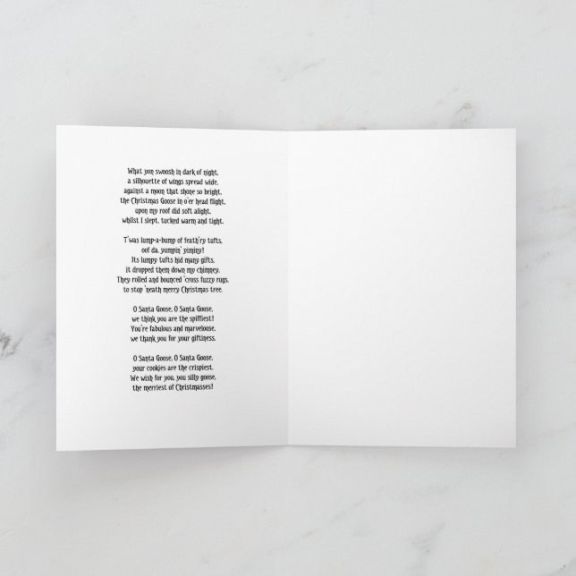 Julgäss Kort (Inuti)