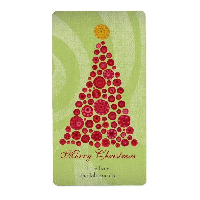 Julgåva av rött och Grönt - nuvarande Märkre - eti Fraktsedel (Framsidan)