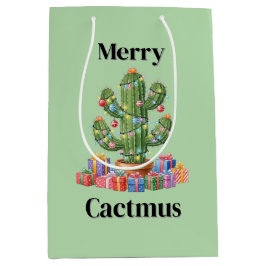 Julgåva Bag Medium-Merry Cactmus