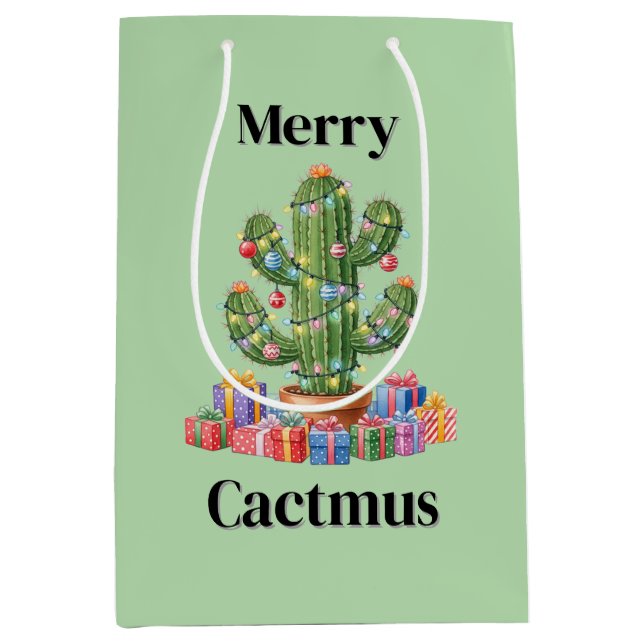 Julgåva Bag Medium-Merry Cactmus (Framsidan)