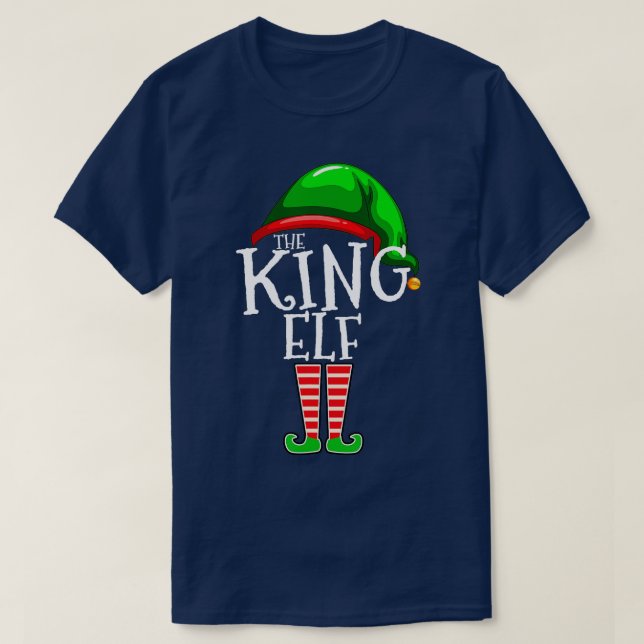 Julgåva från familjen Kung Elf - matchande gruppju T Shirt (Design framsida)