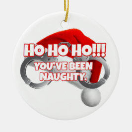 Julgåva från polisman julgransprydnad keramik