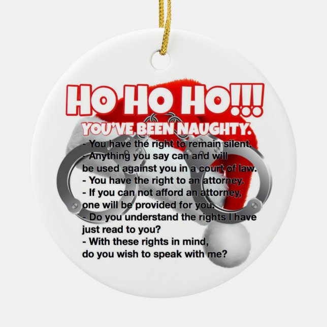 Julgåva från polisman julgransprydnad keramik (Framsidan)