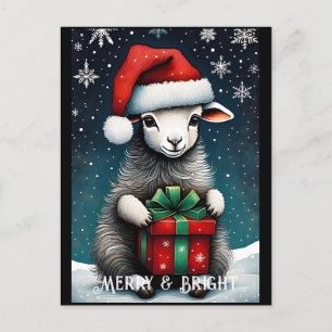 Julgåva från Santa Cute Baby får Helgdag Vykort