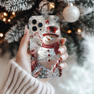 Julgåva från Snögubbe Iphone case
