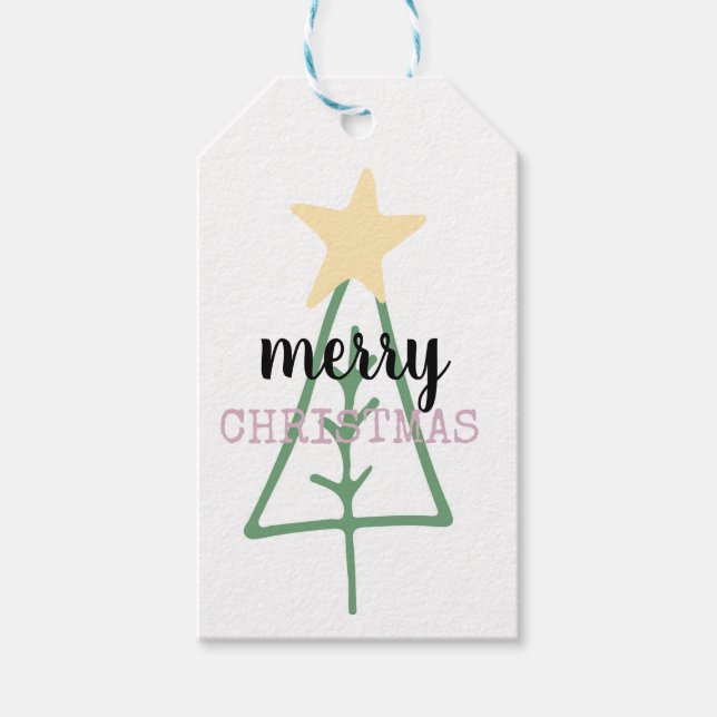 Julgåva Märkre. Helgdag Märkre, modern jul Presentetikett (Framsidan)