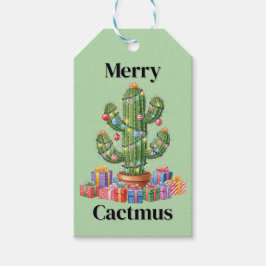 Julgåva Märkre - Merry Cactmus Presentetikett