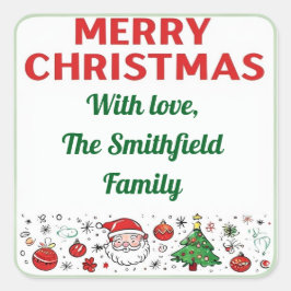 Julgåva Märkre, Personligens Märkre Juli Fyrkantigt Klistermärke