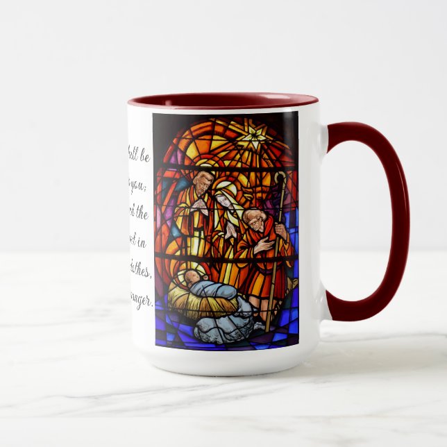 Julgåva med färgstift bestående av glasbilder mugg (Höger)