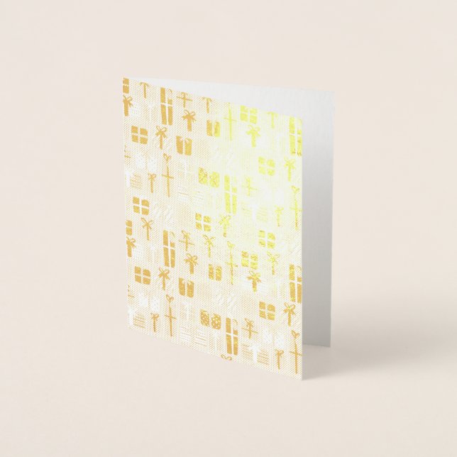 Julgåva Mönster Folierat Kort (Framsida)