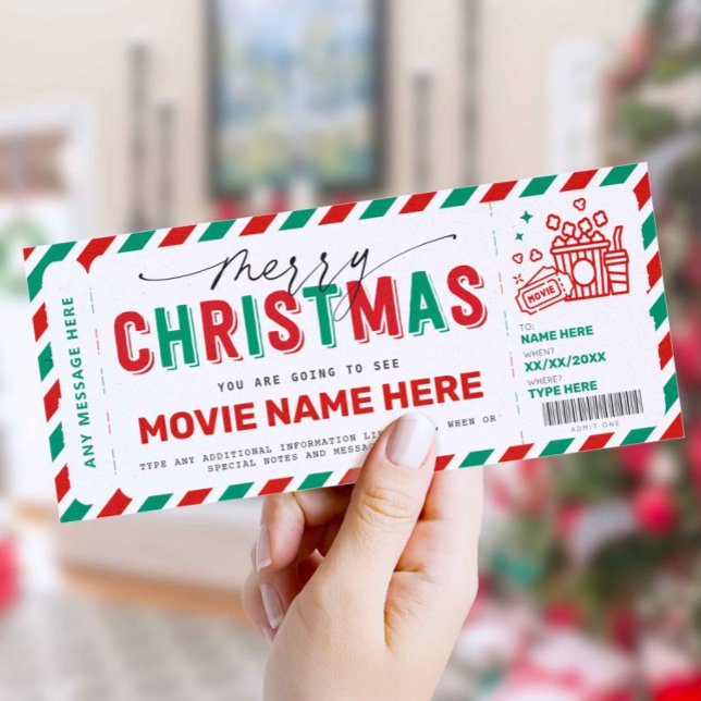 Julgåva Movie Night Biljett Voucher Coupon (Skapare uppladdad)