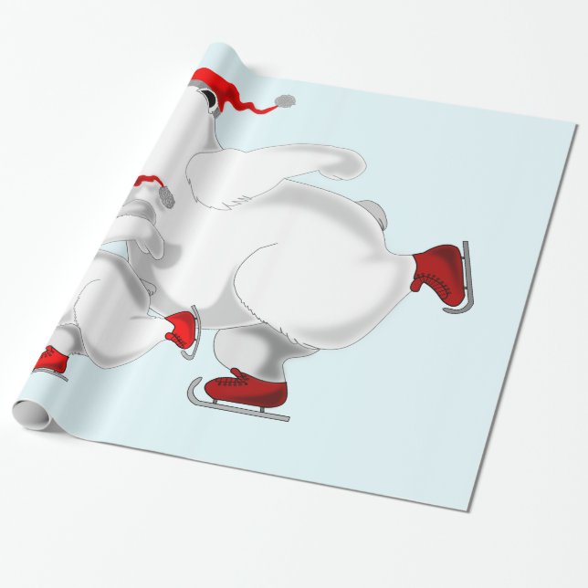 Julgåva Papper med Lycklig Bears Presentpapper (Utrullad)