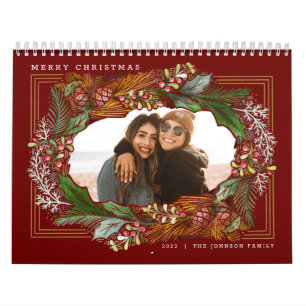 Julgåva Photo Red Grönt Kalender